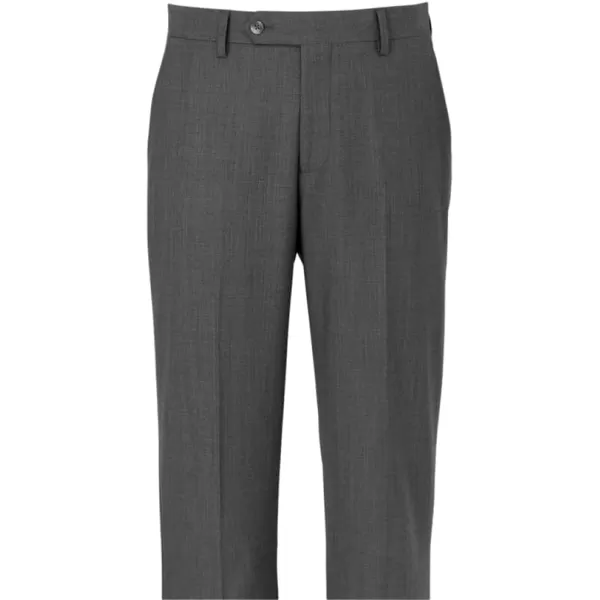 imagePaul Fredrick Mens Wool Stretch Bengaline Flat Front Suit PantsGrey