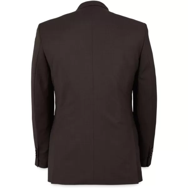 imagePaul Fredrick Mens Wool Stretch Bengaline Peak Lapel Suit JacketDark Brown