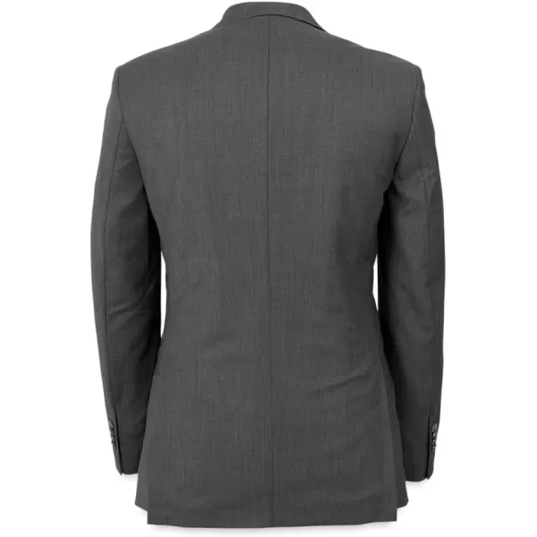 imagePaul Fredrick Mens Wool Stretch Bengaline Peak Lapel Suit JacketGrey