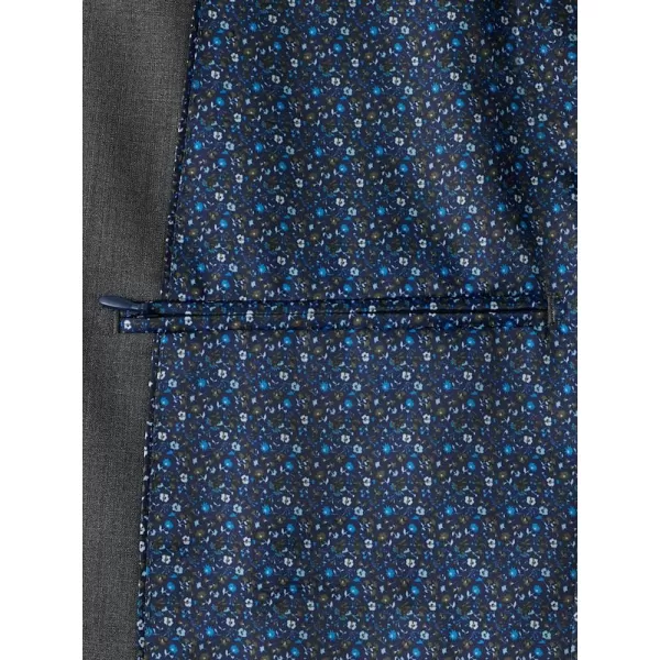 imagePaul Fredrick Mens Wool Stretch Bengaline Peak Lapel Suit JacketGrey