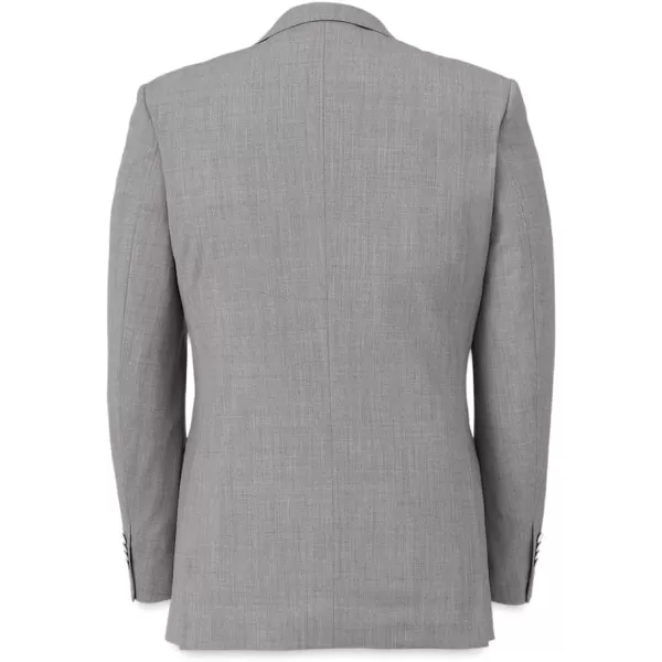 imagePaul Fredrick Mens Wool Stretch Bengaline Peak Lapel Suit JacketLight Grey