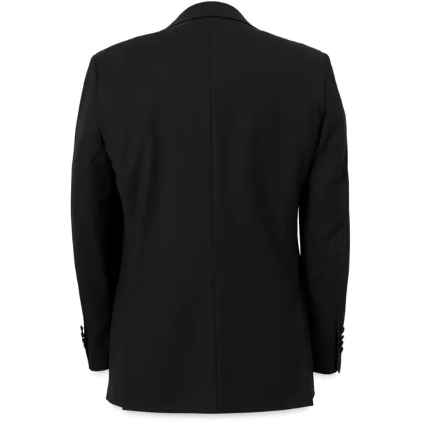 imagePaul Fredrick Mens Wool Stretch Single Breasted Peak Lapel Tuxedo JacketBlack
