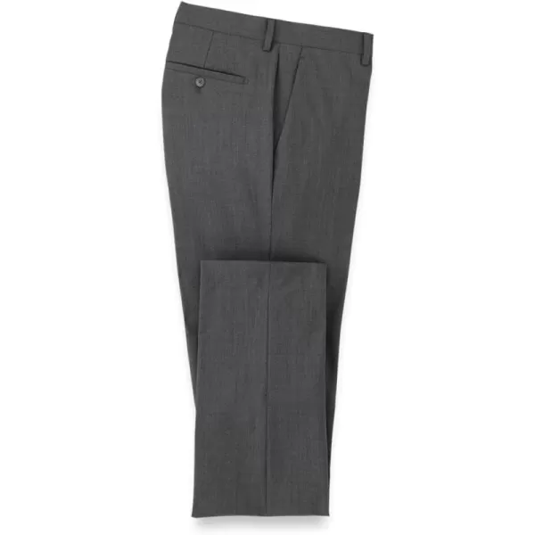 imagePaul Fredrick Mens Wool Stretch Bengaline Flat Front Suit PantsGrey