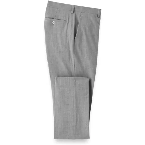 imagePaul Fredrick Mens Wool Stretch Bengaline Flat Front Suit PantsLight Grey