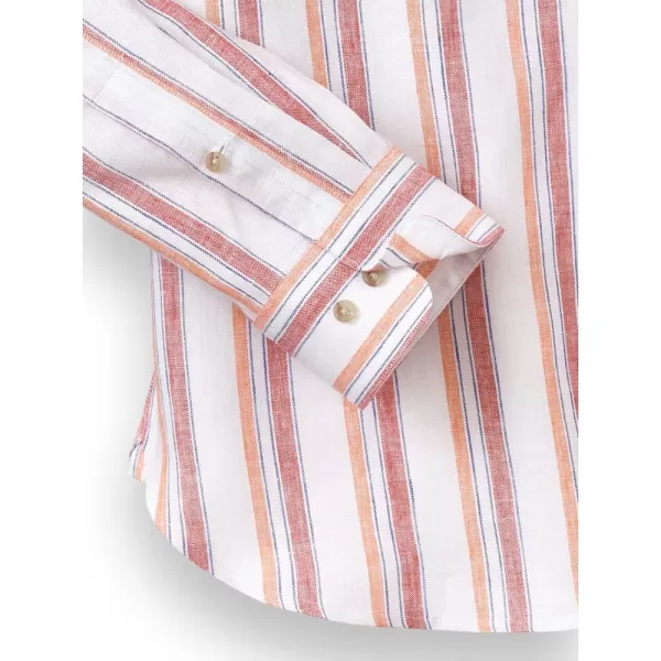 imagePaul Fredrick Mens Slim Fit Linen Stripe Casual Shirt