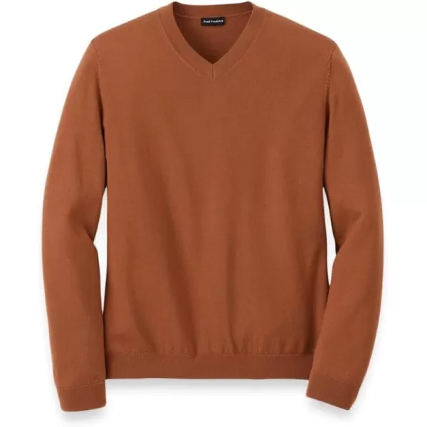 imagePaul Fredrick Mens Merino Wool VNeck SweaterCopper