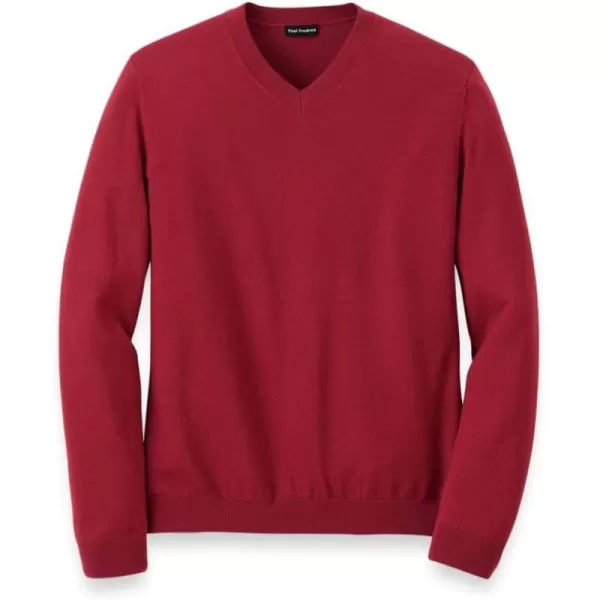 imagePaul Fredrick Mens Merino Wool VNeck SweaterWine