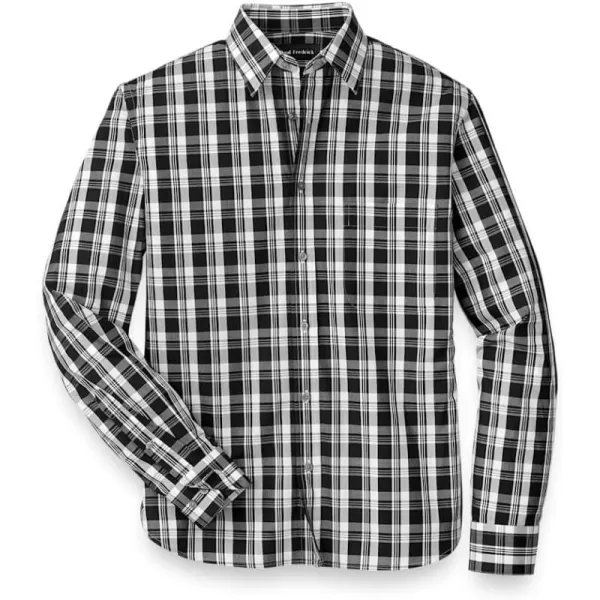 imagePaul Fredrick Mens Slim Fit Cotton Plaid Casual Shirt