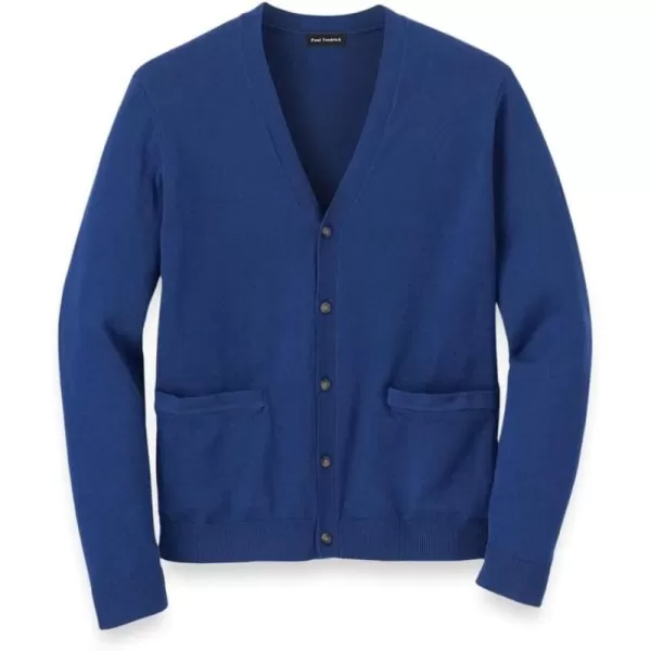 imagePaul Fredrick Mens Supima Cotton Button Front CardiganDark Blue