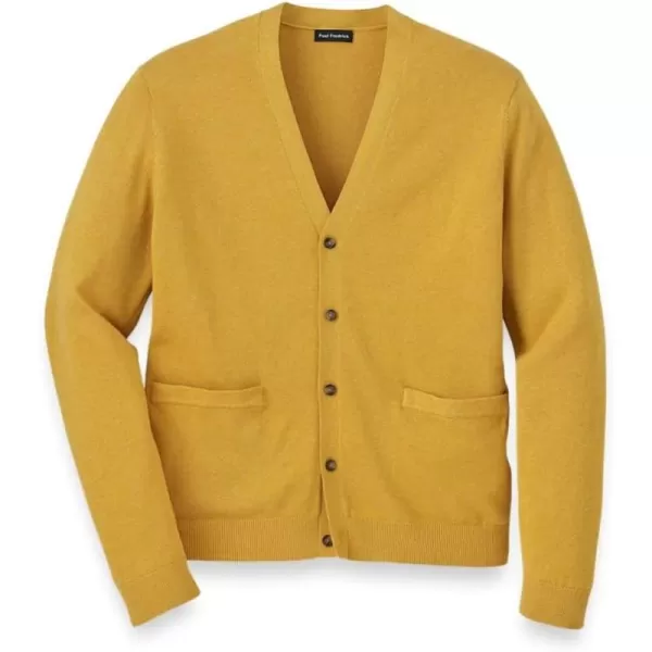 imagePaul Fredrick Mens Supima Cotton Button Front CardiganMustard