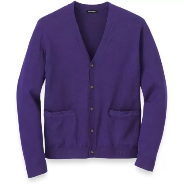 imagePaul Fredrick Mens Supima Cotton Button Front CardiganPlum