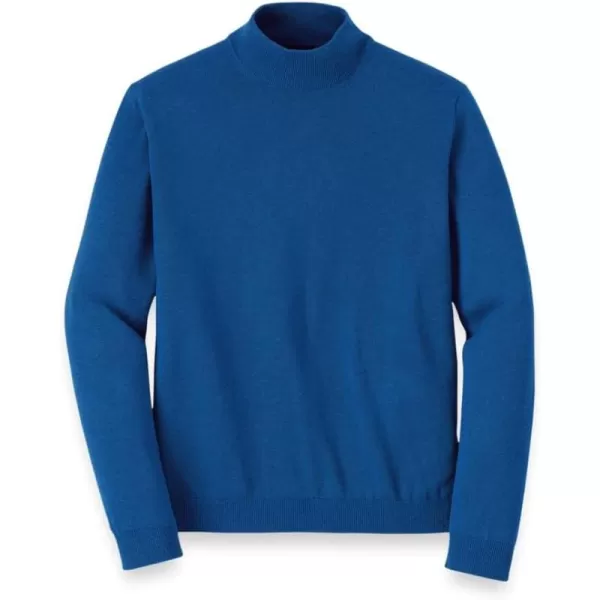 imagePaul Fredrick Mens Supima Cotton Mock Neck SweaterBlue