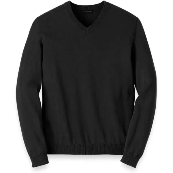 imagePaul Fredrick Mens Supima Cotton VNeck SweaterBlack