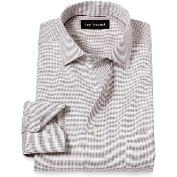 imagePaul Fredrick Mens Classic Fit Comfort Stretch NonIron Solid Dress Shirt