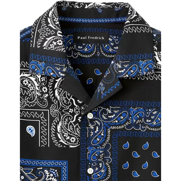 imagePaul Fredrick Mens Classic Fit Cotton Paisley Print Casual Shirt