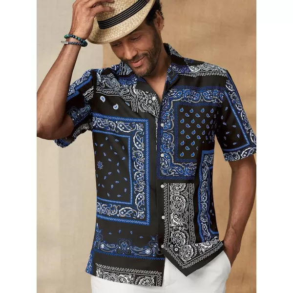 imagePaul Fredrick Mens Classic Fit Cotton Paisley Print Casual Shirt