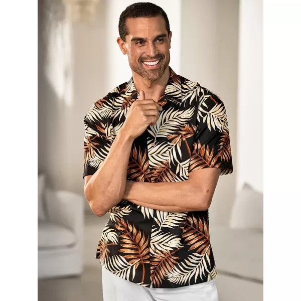 imagePaul Fredrick Mens Classic Fit Cotton Tropical Print Casual Shirt
