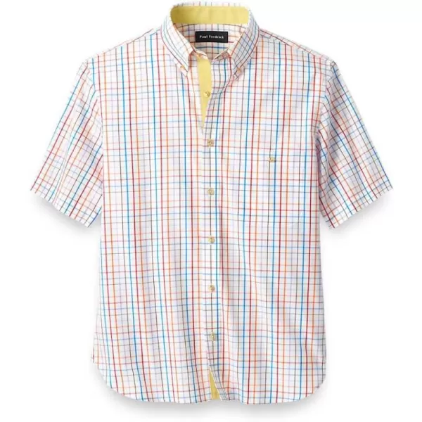 imagePaul Fredrick Mens Classic Fit Cotton Check Casual Shirt