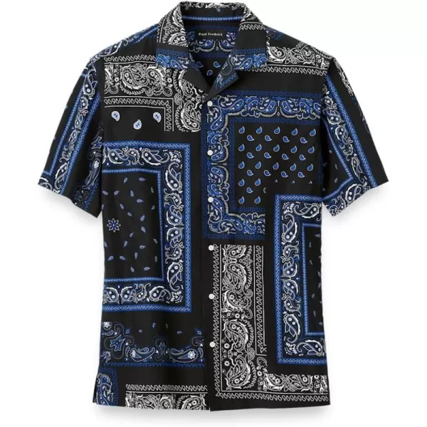 imagePaul Fredrick Mens Classic Fit Cotton Paisley Print Casual Shirt