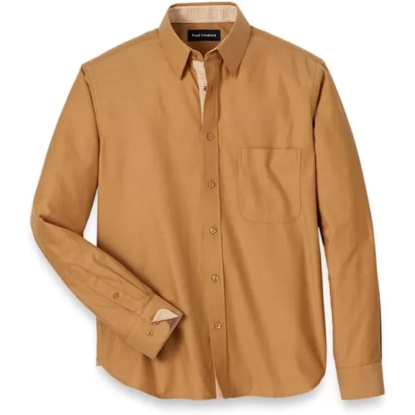 imagePaul Fredrick Mens Classic Fit Cotton Solid Casual Shirt