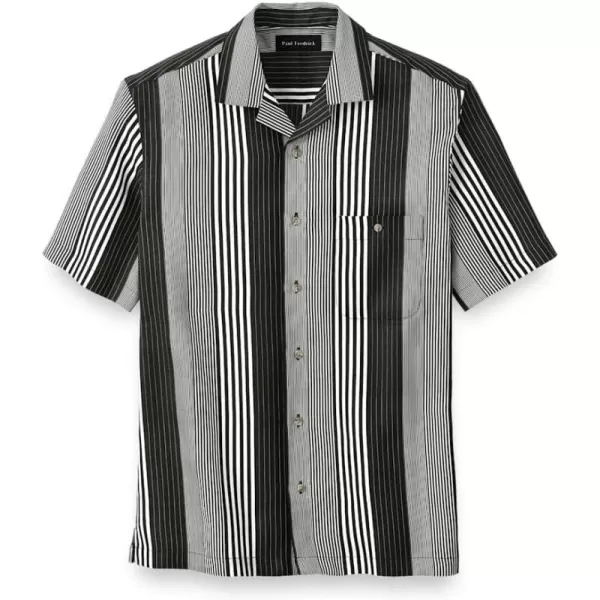 imagePaul Fredrick Mens Classic Fit Linen Stripe Print Casual Shirt