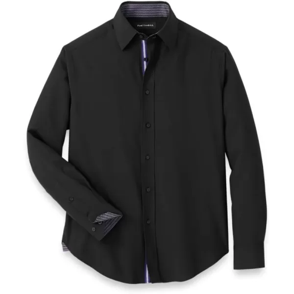 imagePaul Fredrick Mens Classic Fit PolyesterSpandex Solid Casual Shirt