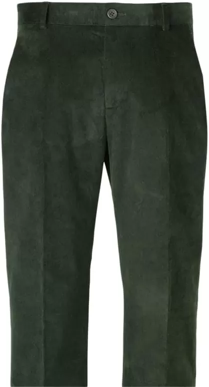 imagePaul Fredrick Mens Cotton Stretch Corduroy Flat Front PantDark Brown