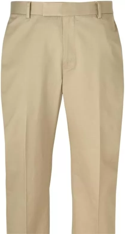 imagePaul Fredrick Mens NonIron Cotton Stretch Twill Flat Front PantBlack