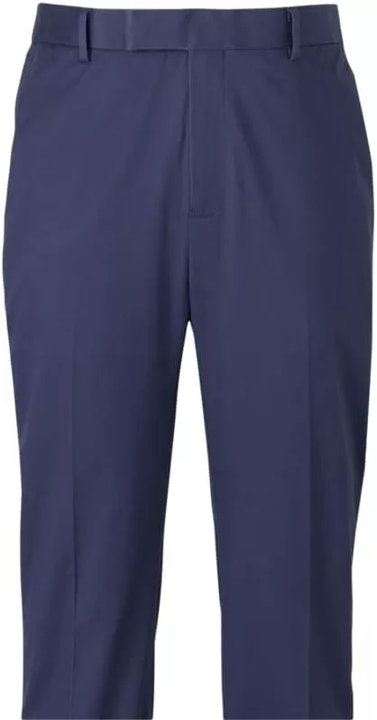 imagePaul Fredrick Mens NonIron Cotton Stretch Twill Flat Front PantBright Navy