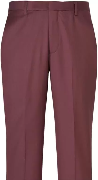 imagePaul Fredrick Mens Wool Gabardine Flat Front PantsBrown