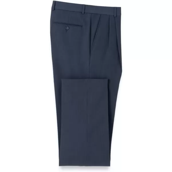 imagePaul Fredrick Mens Comfort Stretch Travel Pleated PantsBlue