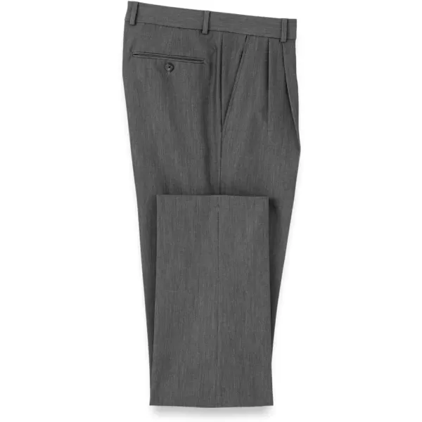 imagePaul Fredrick Mens Comfort Stretch Travel Pleated PantsGrey