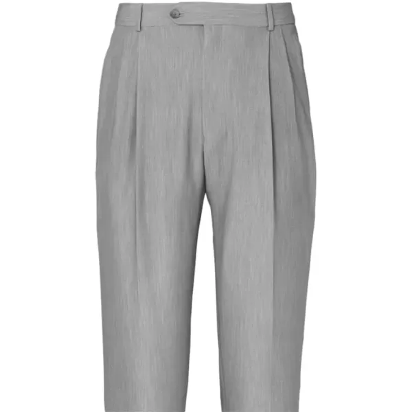 imagePaul Fredrick Mens Comfort Stretch Travel Pleated PantsStone