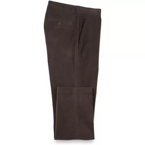 imagePaul Fredrick Mens Cotton Stretch Corduroy Flat Front PantDark Brown
