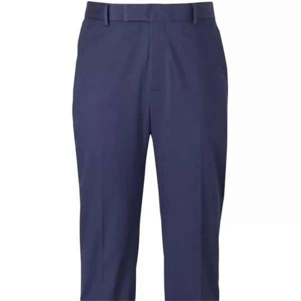 imagePaul Fredrick Mens NonIron Cotton Stretch Twill Flat Front PantBright Navy