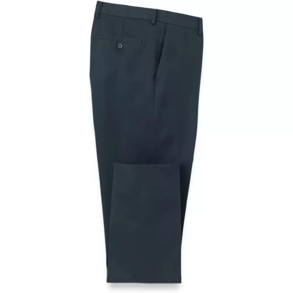 imagePaul Fredrick Mens NonIron Cotton Stretch Twill Flat Front PantInk