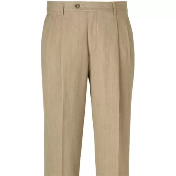 imagePaul Fredrick Mens Wool Flannel Pleated PantsBurgundy
