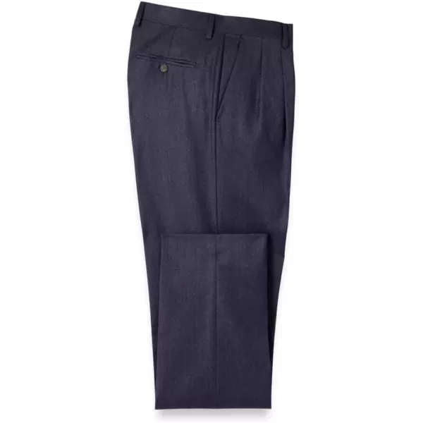 imagePaul Fredrick Mens Wool Flannel Pleated PantsPurple
