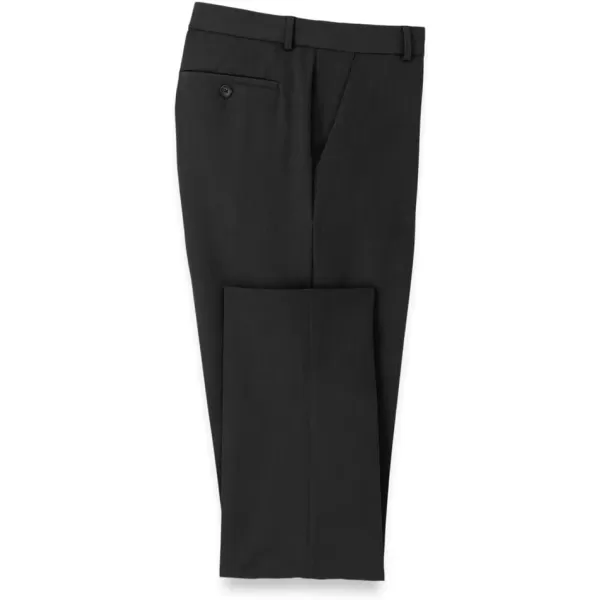 imagePaul Fredrick Mens Comfort Stretch Travel Flat Front PantsBlack