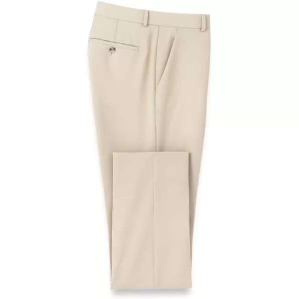imagePaul Fredrick Mens Comfort Stretch Travel Flat Front PantsCream