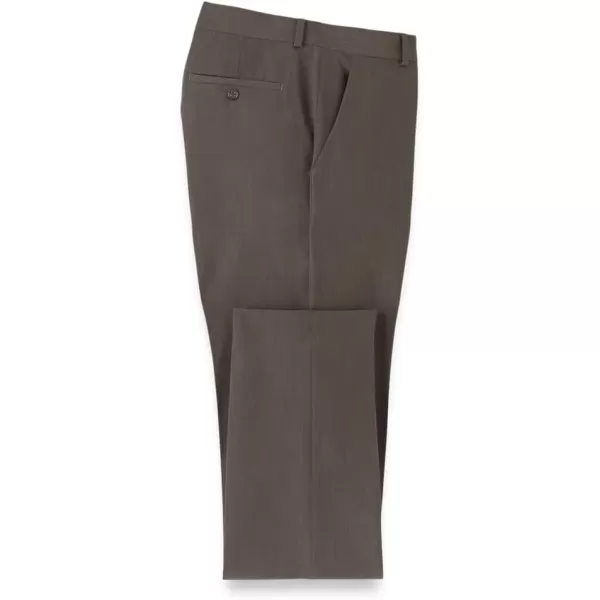 imagePaul Fredrick Mens Comfort Stretch Travel Flat Front PantsOak