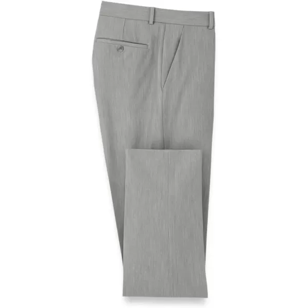 imagePaul Fredrick Mens Comfort Stretch Travel Flat Front PantsPearl Grey