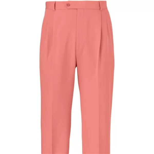 imagePaul Fredrick Mens Comfort Stretch Travel Pleated PantsLight Grey