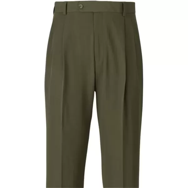 imagePaul Fredrick Mens Comfort Stretch Travel Pleated PantsOak