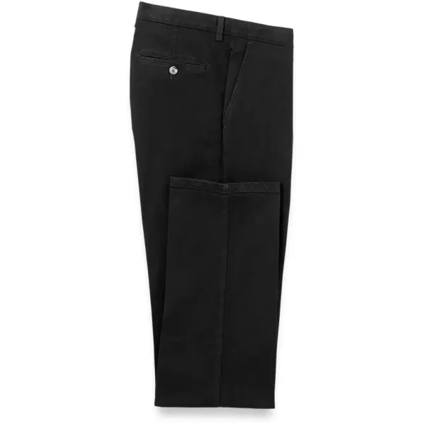 imagePaul Fredrick Mens Denim Flat Front PantsBlack