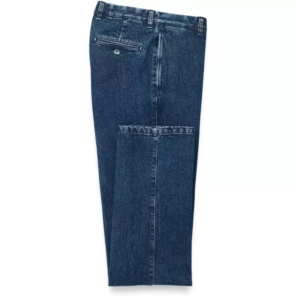 imagePaul Fredrick Mens Denim Flat Front PantsBlue