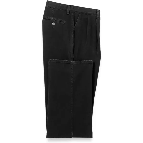 imagePaul Fredrick Mens Denim Pleated PantsBlack