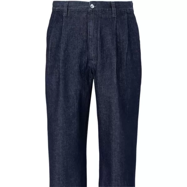 imagePaul Fredrick Mens Denim Pleated PantsBlue