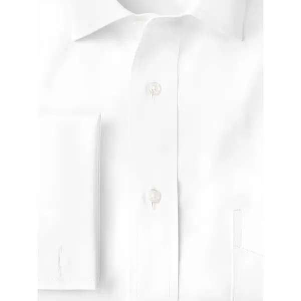 imagePaul Fredrick Mens NonIron Cotton Pinpoint Spread Collar Dress ShirtBlue