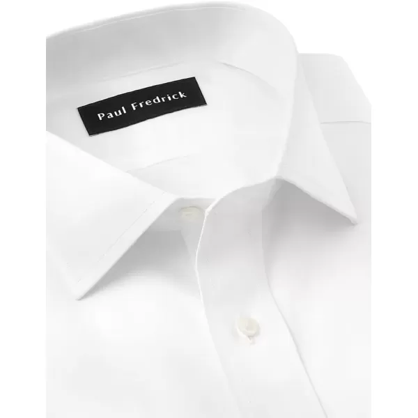 imagePaul Fredrick Mens NonIron Cotton Pinpoint Spread Collar Dress ShirtBlue